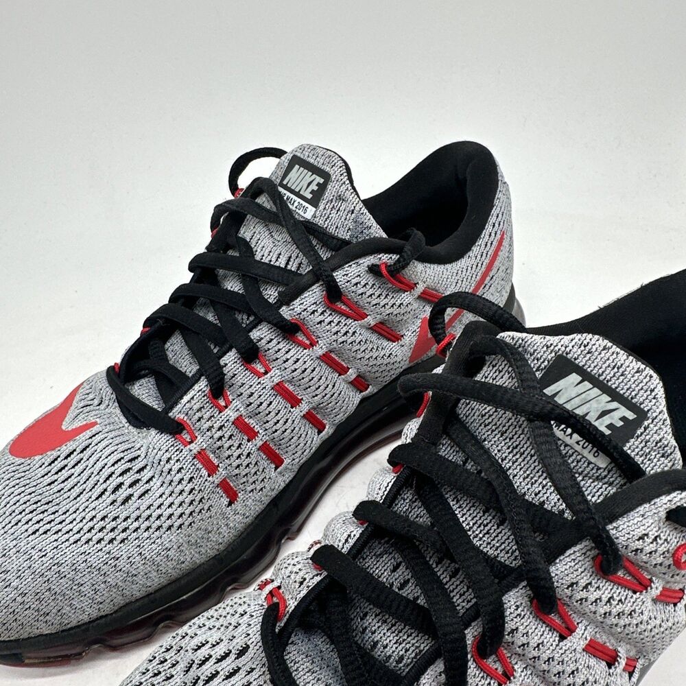 Nike Air Max 2016 Wolf Grey/University Red GS Size 7Y Women's 8.5 807236-060 - Picture 4 of 16